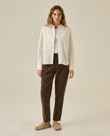 Womens Pants Essential Straight Silhouette Rayon Blend High Rise - Brown 63_731H000_CAF191016_4