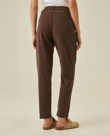 Womens Pants Essential Straight Silhouette Rayon Blend High Rise - Brown 63_731H000_CAF191016_6