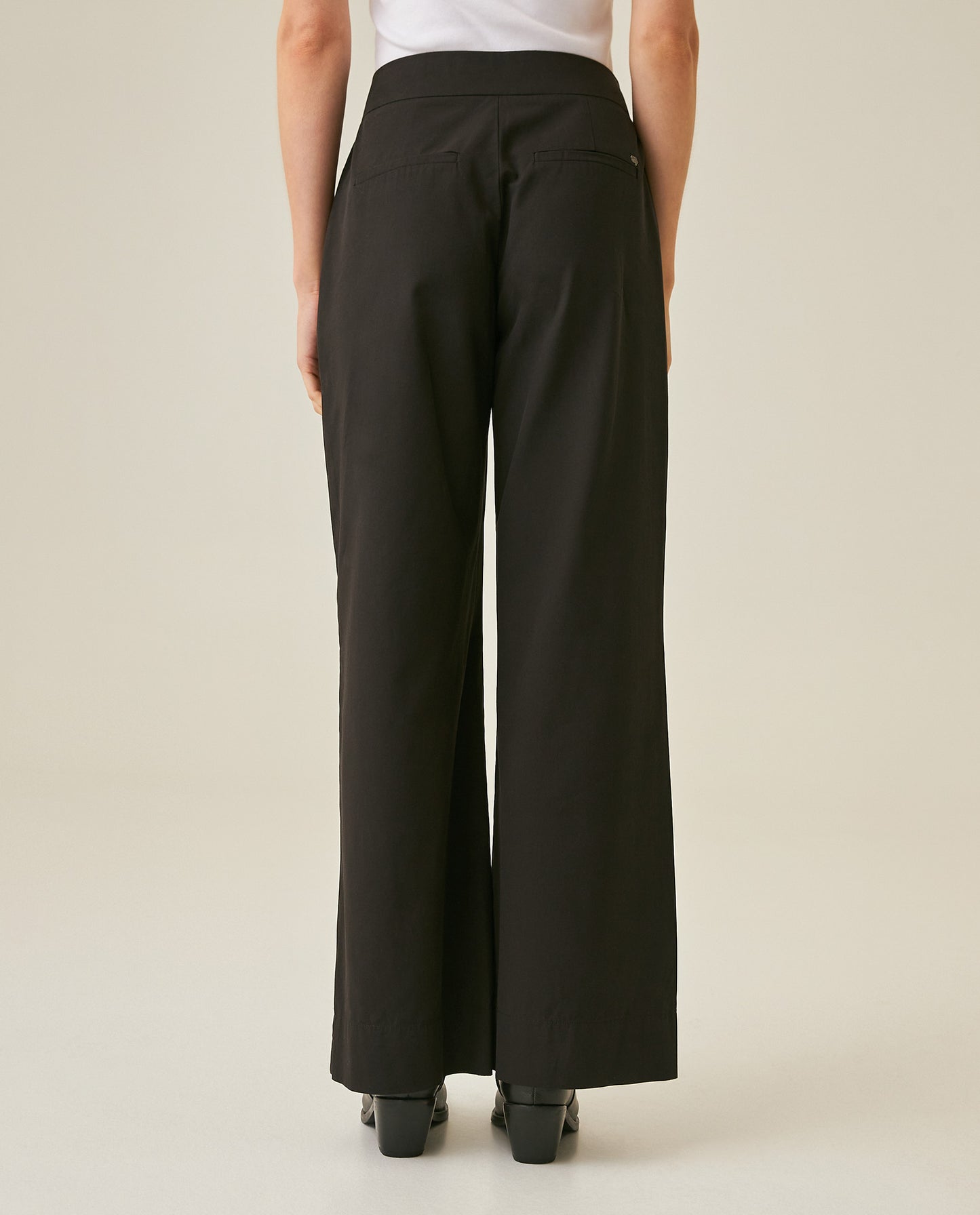 Womens Pants Wide Leg High Rise Modal–Cotton Softness - Black 63_731H001_NEG194004_6