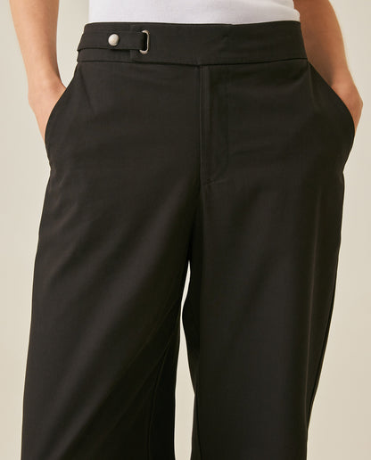 Womens Pants Wide Leg High Rise Modal–Cotton Softness - Black 63_731H001_NEG194004_7