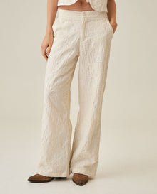 Womens Pants Straight Silhouette High Rise Rayon Blend - Raw 63_731H002_CRU125202_0