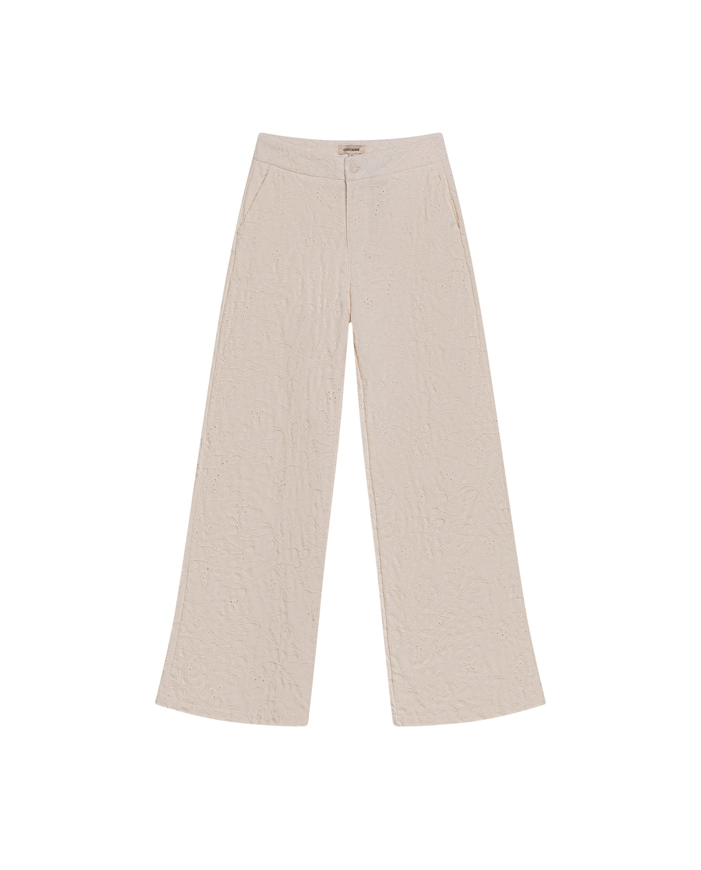Womens Pants Straight Silhouette High Rise Rayon Blend - Raw 63_731H002_CRU125202_3
