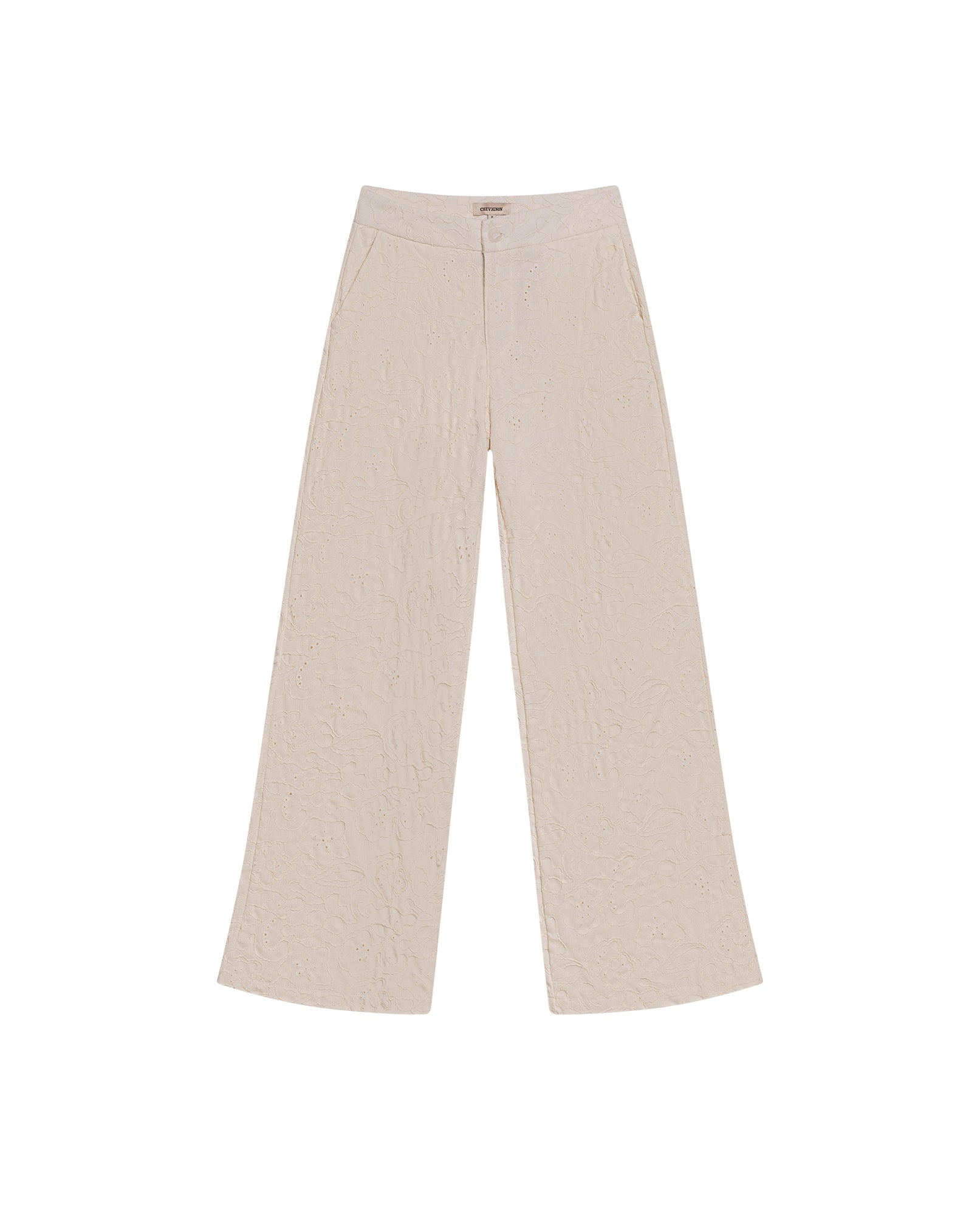 Womens Pants Straight Silhouette High Rise Rayon Blend - Raw 63_731H002_CRU125202_3