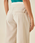 Womens Pants Wide Leg High Rise Rayon Blend Double Waistband - Beige 63_731H003_BEI140002_7