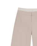 Womens Pants Wide Leg High Rise Rayon Blend Double Waistband - Beige 63_731H003_BEI140002_8