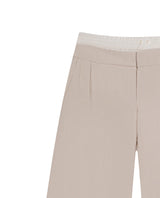 Womens Pants Wide Leg High Rise Rayon Blend Double Waistband - Beige 63_731H003_BEI140002_8