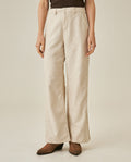 Womens Pants Wide Leg High Rise Cotton Viscose Linen Blend - Raw 63_731H004_CRU110701_0