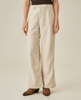 Womens Pants Wide Leg High Rise Cotton Viscose Linen Blend - Raw 63_731H004_CRU110701_0