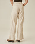 Womens Pants Wide Leg High Rise Cotton Viscose Linen Blend - Raw 63_731H004_CRU110701_6