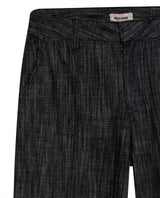 Womens Pants Wide Leg High Rise Cotton Denim Rhinestones - Black 63_731H005_NEG194004_8