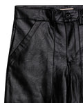 Womens Pants Coated Straight Silhouette High Rise Polyurethane Blend - Black 63_731H007_NEG194004_8