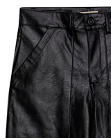 Womens Pants Coated Straight Silhouette High Rise Polyurethane Blend - Black 63_731H007_NEG194004_8
