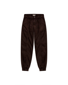 Womens Pants Jogger Silhouette High Rise Cotton Lyocell Denim Lightweight - Brown 63_731H009_CAF191016_3