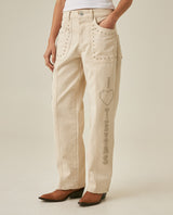 Womens Pants Rodeo Western Straight Silhouette Cotton Denim Pitch - Raw 63_731H700_CRU110606_0