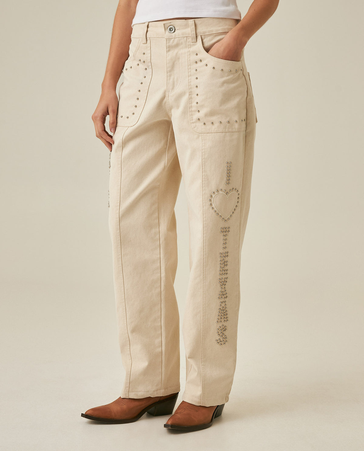 Womens Pants Rodeo Western Straight Silhouette Cotton Denim Pitch - Raw 63_731H700_CRU110606_0