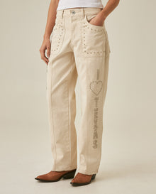 Womens Pants Rodeo Western Straight Silhouette Cotton Denim Pitch - Raw 63_731H700_CRU110606_0