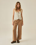 Womens Pants Rodeo Culotte Silhouette Rayon Blend Mid Rise - Beige 63_731H702_BEI161407_4