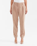 Women's High-Waisted Straight Leg Sartorial Pants in Rayon-Polyester - 1