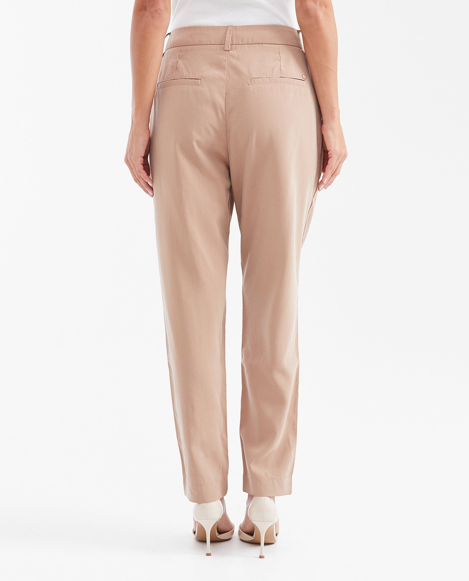 Women's High-Waisted Straight Leg Sartorial Pants in Rayon-Polyester - 3