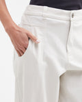 Women's High-Waisted Jogger Pants with Front Cuts in Cotton-Elastane - 3