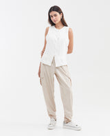 Women's High-Waisted Jogger Pants with Functional Cargo Pockets in Polyester 63_732G006_CRU130907_3