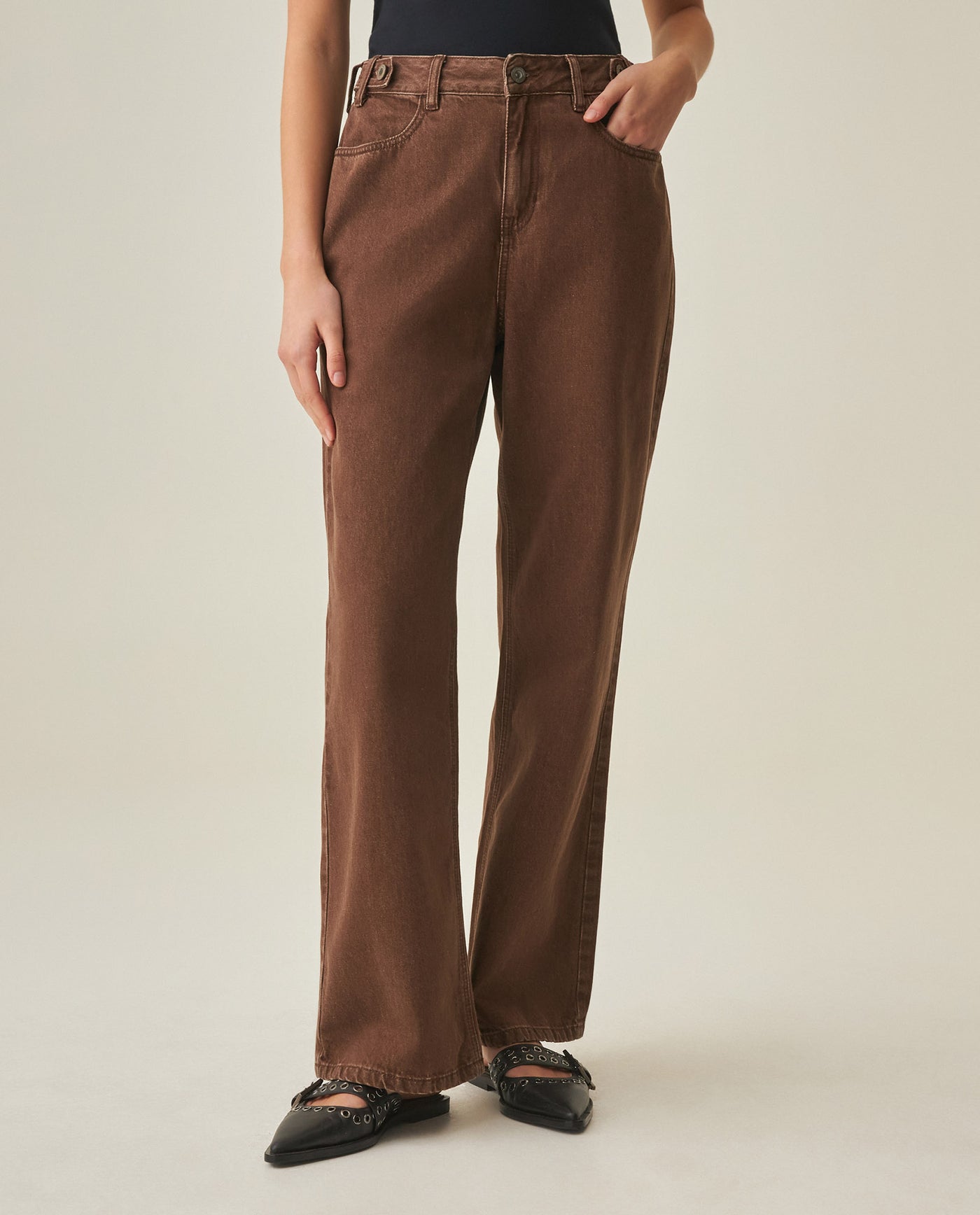Women´s Straight Pants - Brown 63_732H005_CAF191016_6