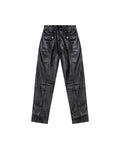 Women´s Leather Straight Pant - Black 63_734G502_NEG194007_5