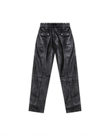 Women´s Leather Straight Pant - Black 63_734G502_NEG194007_5