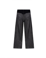 Women´s Leather Panel Pants - Black 63_734G506_NEG194007_5