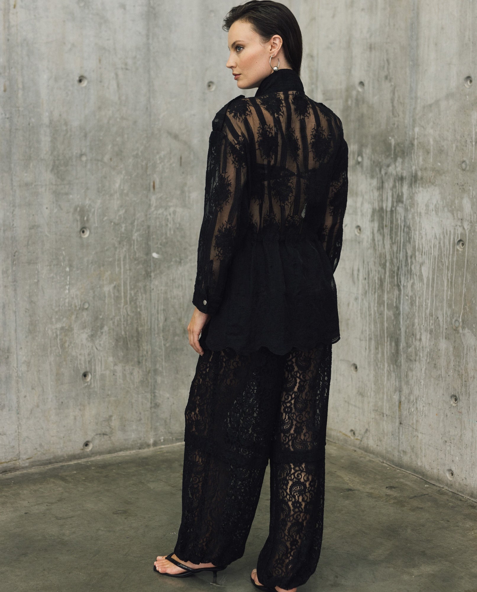 Womens Wide Leg Pants - Special Collection - Black 63_734H500_NEG194007_6