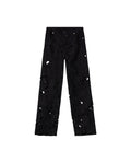 Womens Embroidered Barrel Fit Pants - Special Collection - Black 63_734H501_NEG194007_5