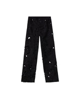Womens Embroidered Barrel Fit Pants - Special Collection - Black 63_734H501_NEG194007_5
