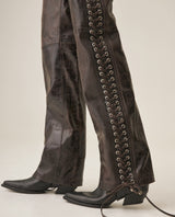 Women´s Leather Barrel Pant - Brown 63_737H401_CAF191325_5