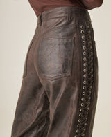 Women´s Leather Barrel Pant - Brown 63_737H401_CAF191325_7