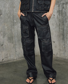 Womens Wide Fit Stretch Cargo Pants - Special Collection - Black 63_737H501_NEG194007_3