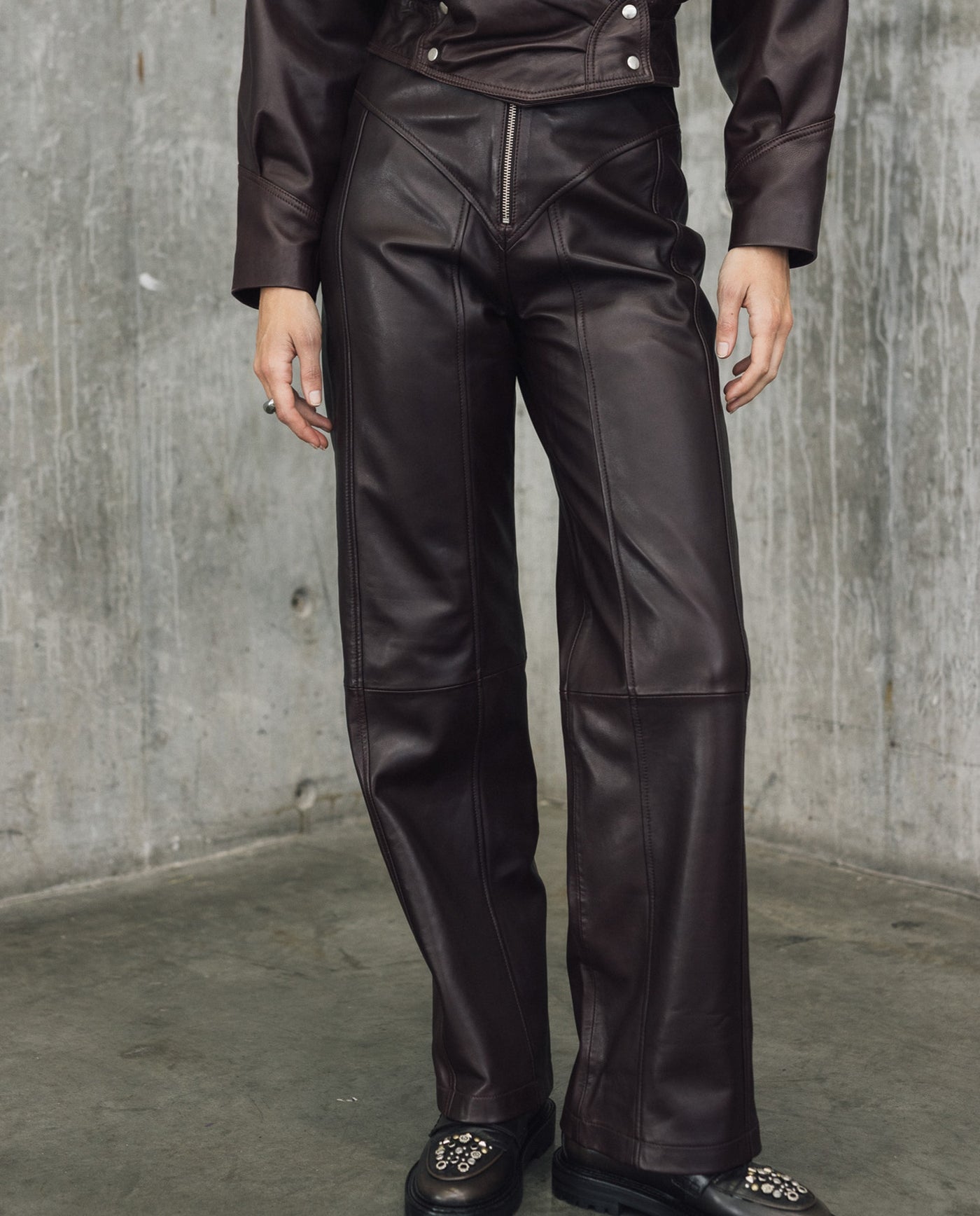 Womens Burgundy Pants - Special Collection - Red 63_737H502_ROJ191617_3