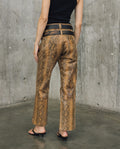 Womens Sheepskin Leather Snake-Print Pants - Special Collection - Brown 63_737H503_CAF161334_6