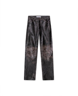 Womens Lambskin Leather Pants - Special Collection - Brown 63_737H504_CAF171321_4