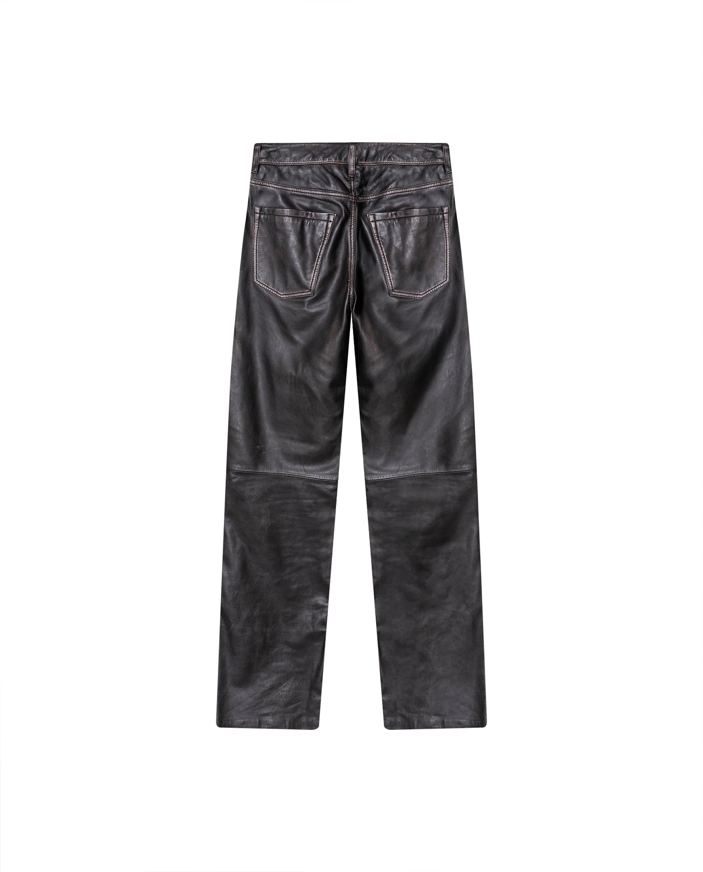 Womens Lambskin Leather Pants - Special Collection - Brown 63_737H504_CAF171321_6