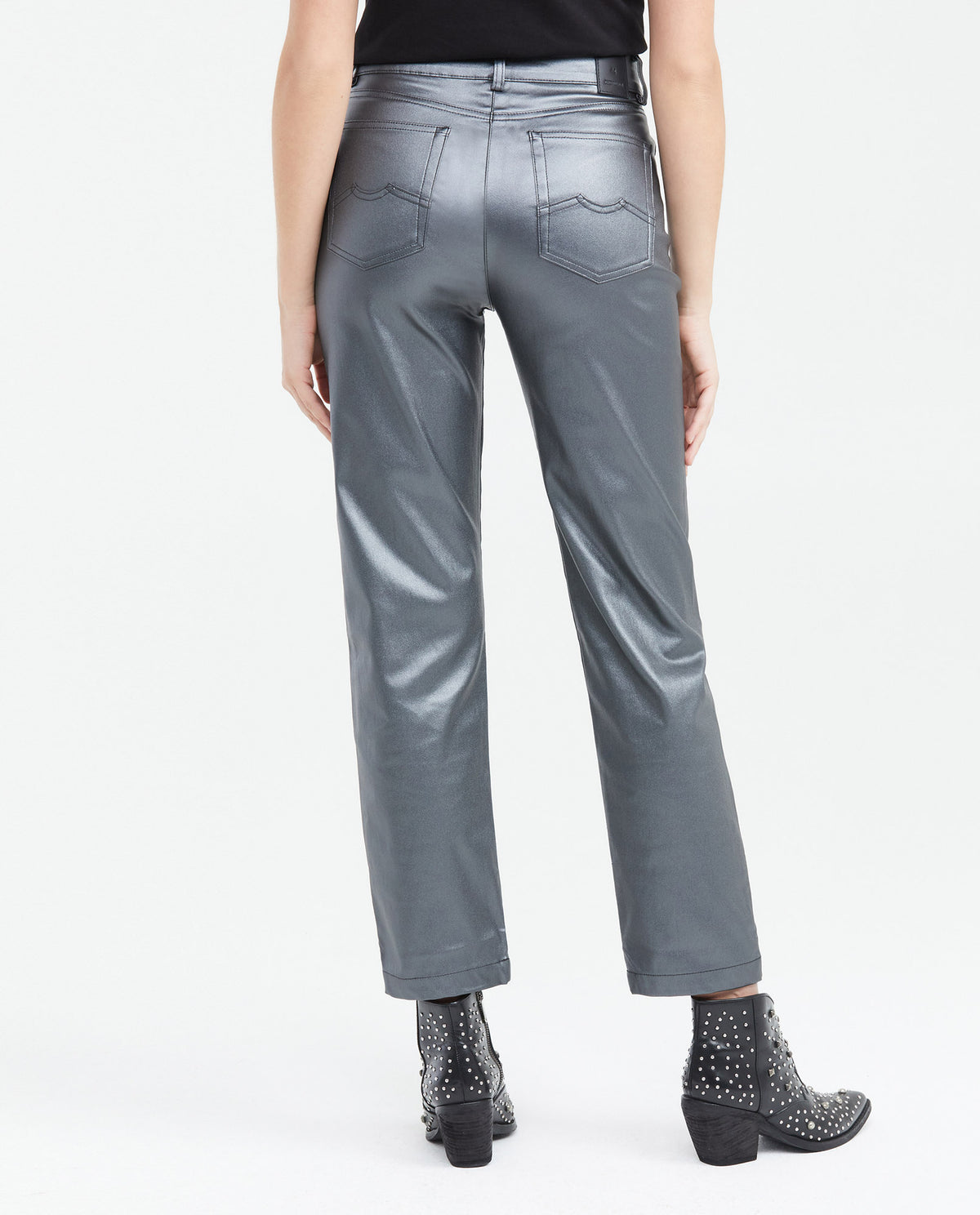Women´s Metallic Straight Pant - Gray 63_739F005_GRI194205_5