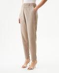 Women's High Rise Straight Fit Pants in Rayon-Polyester Blend, Navigator - 2