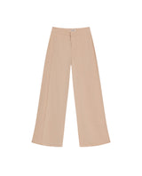 Women's Vertical Cut Wide Leg Pants High Rise in Viscose-Rayon Blend, Evening - 1
