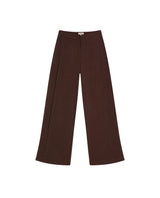 Women's Vertical Cut Wide Leg Pants High Rise in Viscose-Rayon Blend, Evening - 1