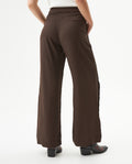 Women's Vertical Cut Wide Leg Pants High Rise in Viscose-Rayon Blend, Evening - 5