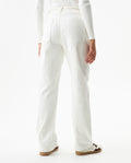 Women's Stone Belt Balloon Mid Rise Pants in Cotton Stretch Blend, Tidemark - 5