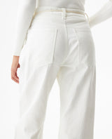 Women's Stone Belt Balloon Mid Rise Pants in Cotton Stretch Blend, Tidemark - 6