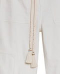 Women's Stone Belt Balloon Mid Rise Pants in Cotton Stretch Blend, Tidemark - 7
