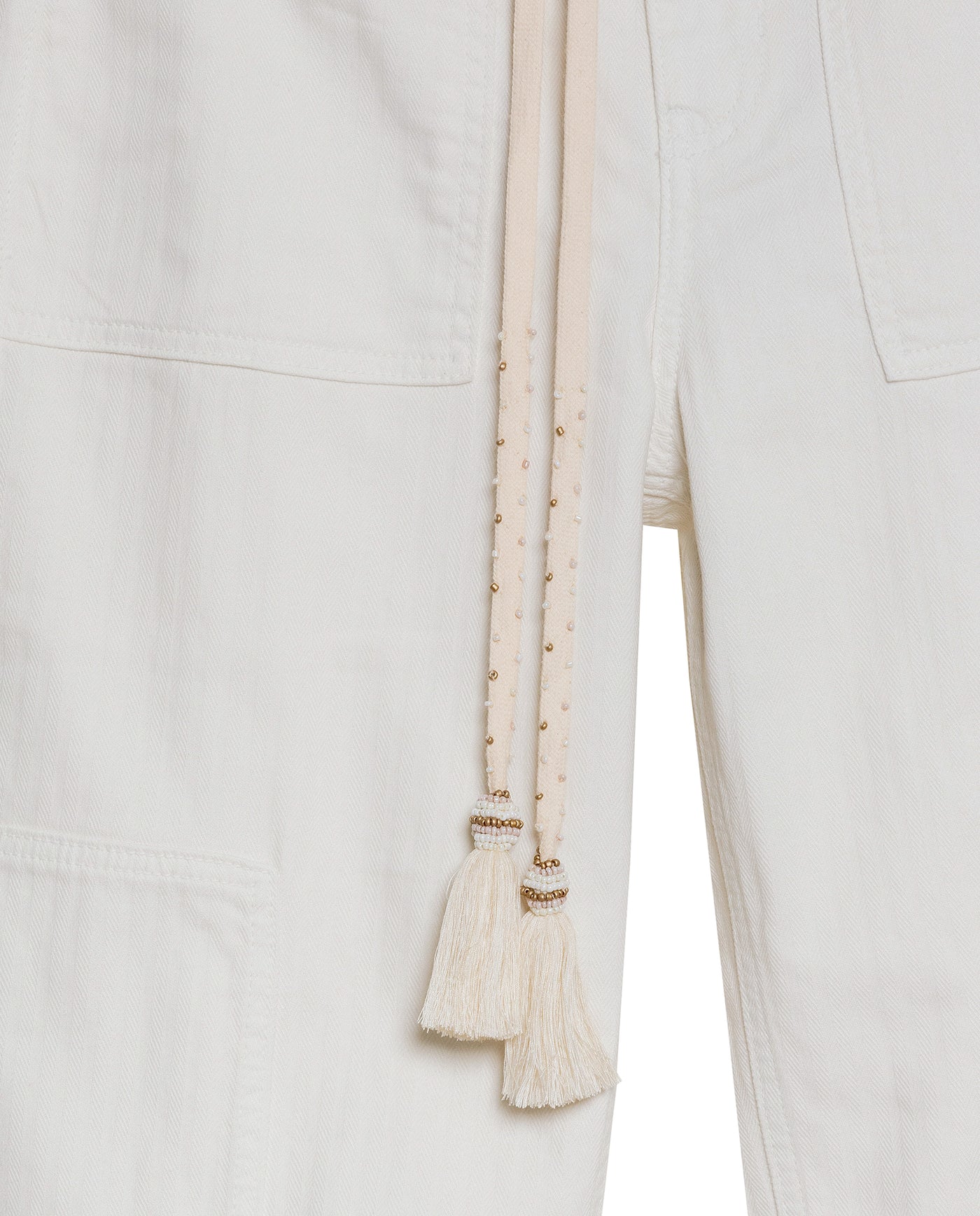 Women's Stone Belt Balloon Mid Rise Pants in Cotton Stretch Blend, Tidemark - 7