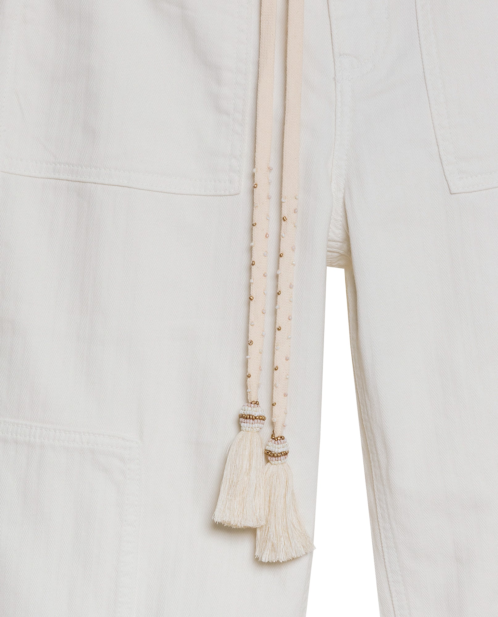 Women's Stone Belt Balloon Mid Rise Pants in Cotton Stretch Blend, Tidemark - 7