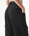 Women's Wide Fit Mid Rise Cargo Pants in Polyester, Bayside - 6